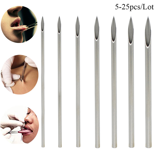 Steel Body Piercing Needles, Steel Navel Ring Kit